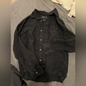 XS A&F 100% Linen Button Up